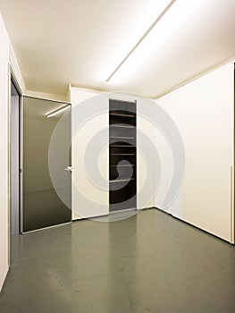 Closet with open doors