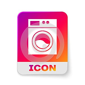 White Washer icon isolated on white background. Washing machine icon. Clothes washer - laundry machine. Home appliance
