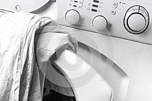 White Washing Machine Closeup