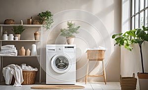 white washing machine is a great way to organize or create a clean home