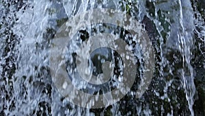 White water gushing over the weir