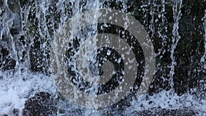 White water gushing over the weir