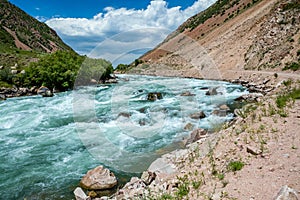 White water in Kyrgyzstan - Kekemeren river