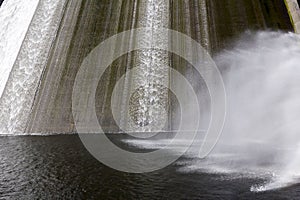 Llys y Fran Reservoir Dam overflow photo