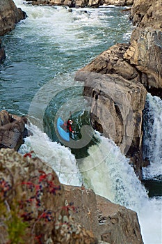 White Water Rapids Kayaker at Great Falls Virginia photo