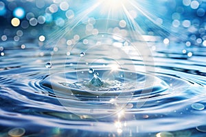 White water with ripples on the surface photo