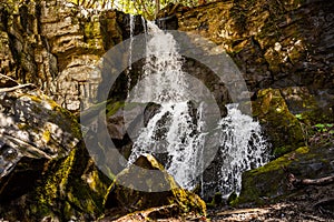 White Water Splashing Down Baskins Creek Falls