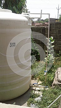 White water tank in the streets