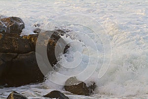 White Water Waves and Rocks