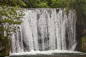 The White Waterfall French: `La Cascade Blanche`  near Pont-en-Royans