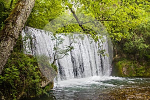 The White Waterfall French: `La Cascade Blanche`  near Pont-en-Royans