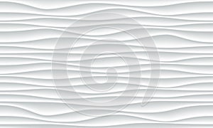 White wave pattern vector abstract 3D background photo