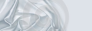 White wave silk fabric horizontal background