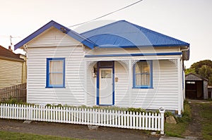 White weatherboard house