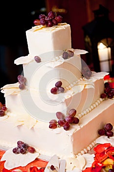 White wedding cake