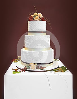 White wedding cake