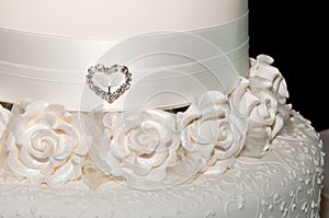 White wedding cake close up