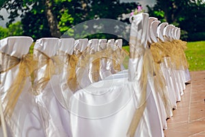 White wedding chairs
