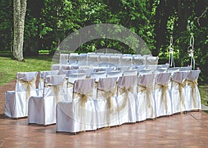 White wedding chairs