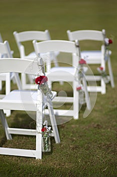 White wedding chairs