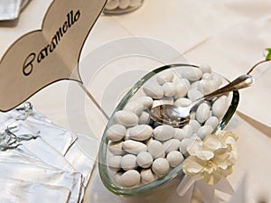 White wedding confetti