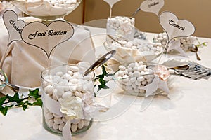 White wedding confetti