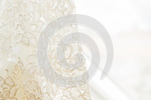 White Wedding dress detail