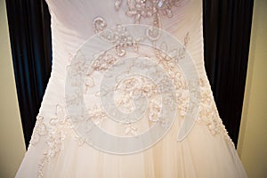 White Wedding Dress Detail