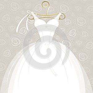 White wedding gown