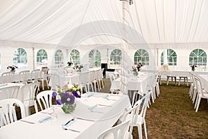 White wedding marquee