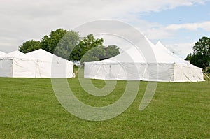 White wedding party tents