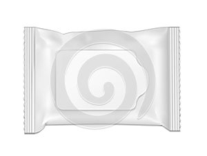 White wet wipes package with flap