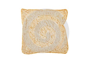 White whole wheat bread slice