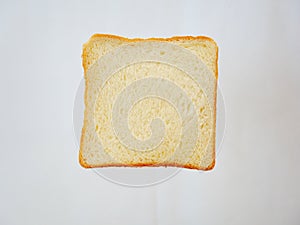 White whole wheat bread slice.