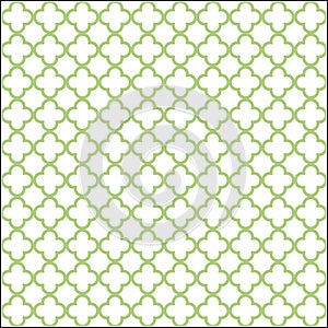 White and wild willow colored quatrefoil patern