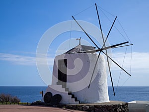 White windmill of Corvo photo
