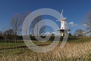 White windmill in Veere