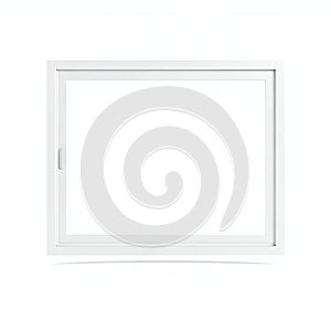White window frame isolated on white background