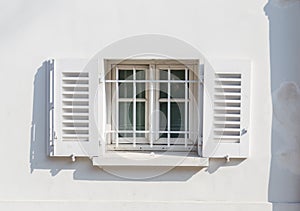 White window on white wall