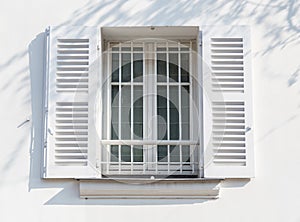 White window on white wall