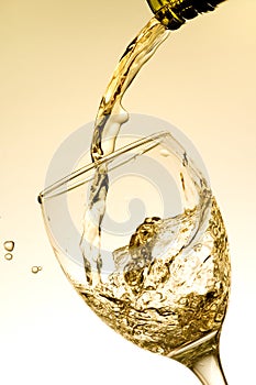 White Wine Being Poured