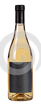 White wine bottle isolated over white background