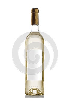 White wine bottle with no label