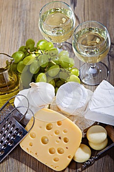 Biele víno a syr zloženie 