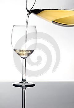 White wine in a glas