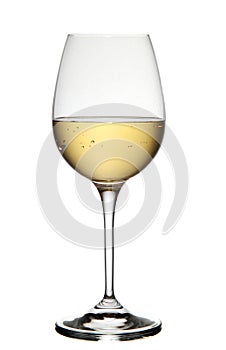 White wine in glass