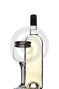 White wine glass and bocal photo