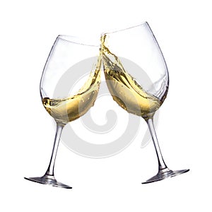 White wine glasses