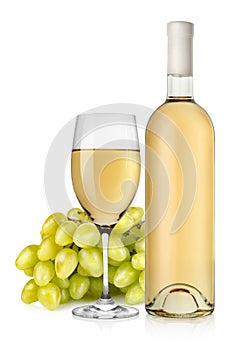 White wine and grapes