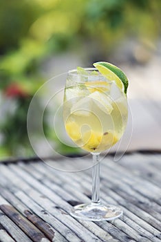 White wine sangria glass cocktail